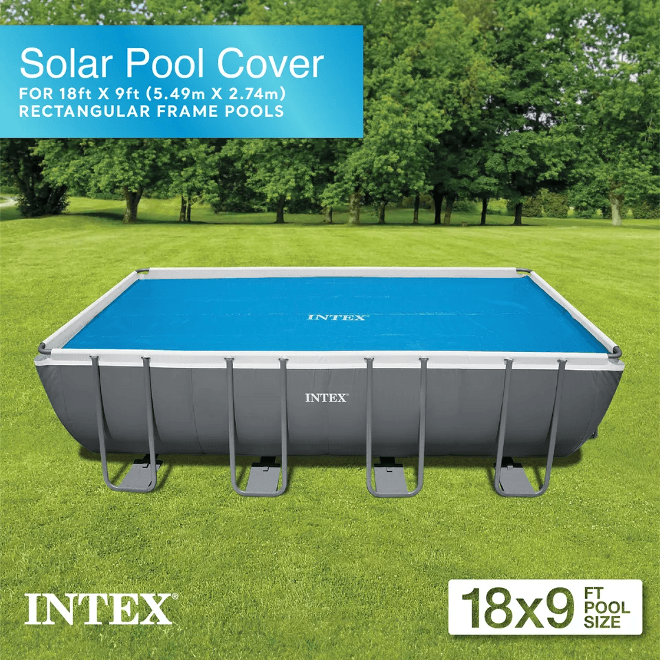 Intex Rectangular Solar Pool Cover Heat Retention  Debris Protection For Above Ground Frame Pools 1