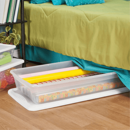 Clear Sterilite Quart Lightweight Storage Box Container With Lid Stackable Plastic Totes For Home B 2