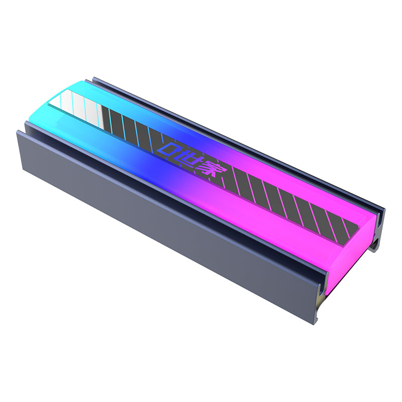 Aluminum ARGB SSD M2 Cooler with 5V3Pin AURA Sync Heatsink for 2280 NVMe Solid State Drives