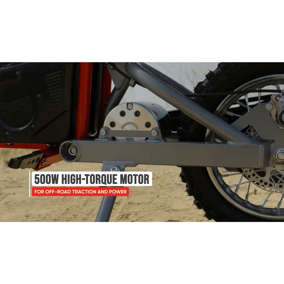 Razor MX500 Red Dirt Rocket HighTorque Electric Motorcycle Dirt Bike For Adults  650W Motor 15 MPH  2