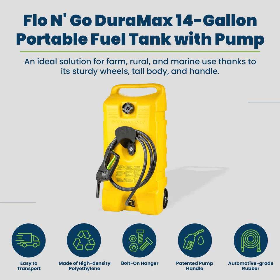 Diesel Fuel Tank Container Caddy  Pump Yellow Durable Portable Fuel Storage 1