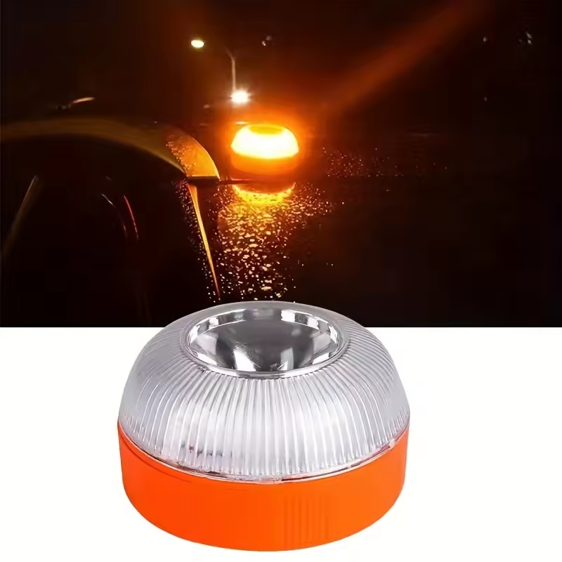 Magnetic LED Car Beacon, Emergency Safety Strobe Light & Roadside Flashlight Lamp
