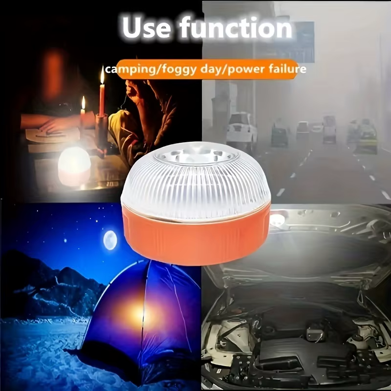 Magnetic LED Car Beacon Emergency Safety Strobe Light  Roadside Flashlight Lamp