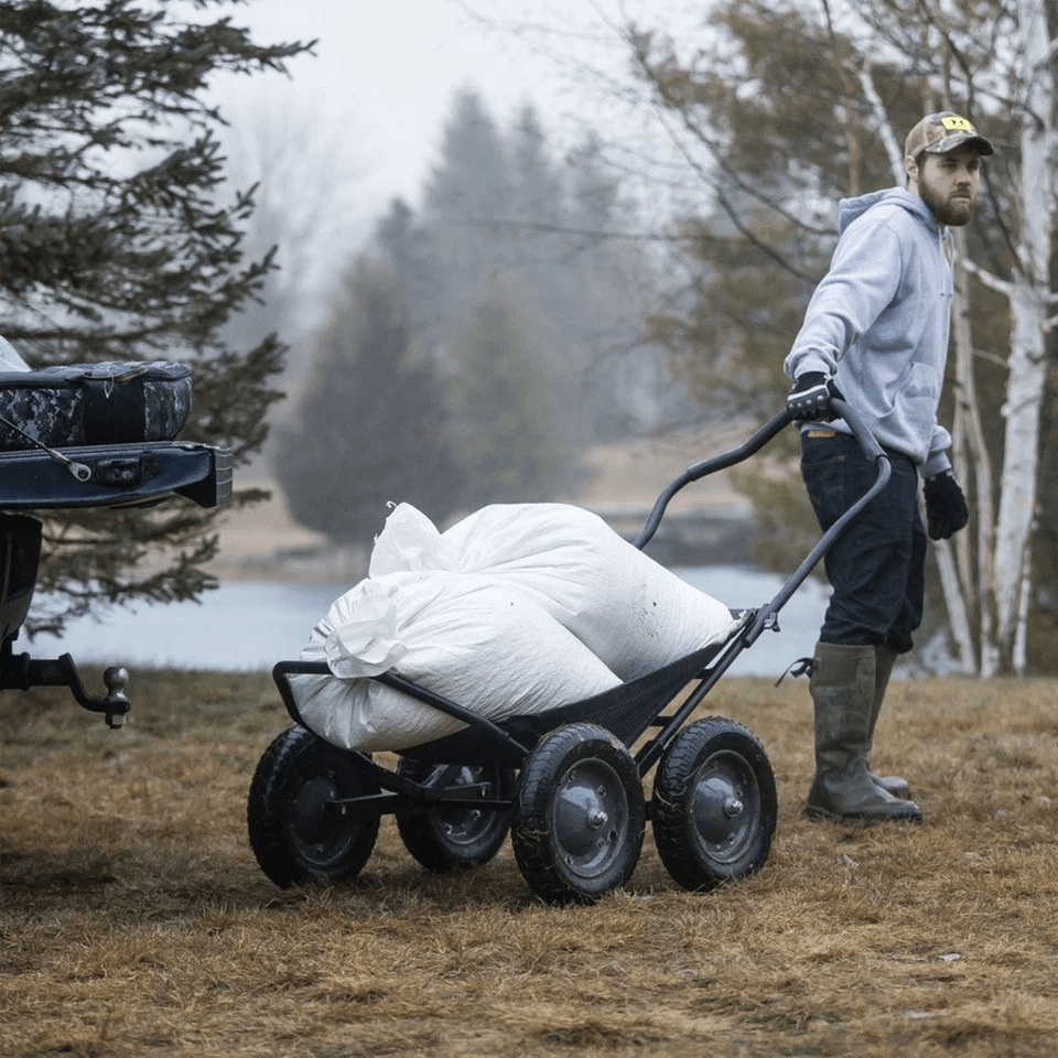 Hawk Crawler MultiUse Folding Cart  500lb Capacity Hunting  Fishing Gear Hauler  AllTerrain Black 7