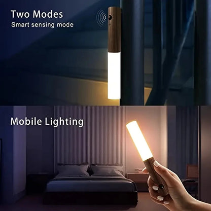 Intelligent Human Body Induction Night Light LED Rechargeable Wall Light for Corridor Cabinet and