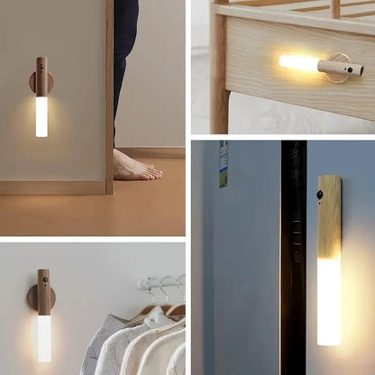 Intelligent Human Body Induction Night Light LED Rechargeable Wall Light for Corridor Cabinet and