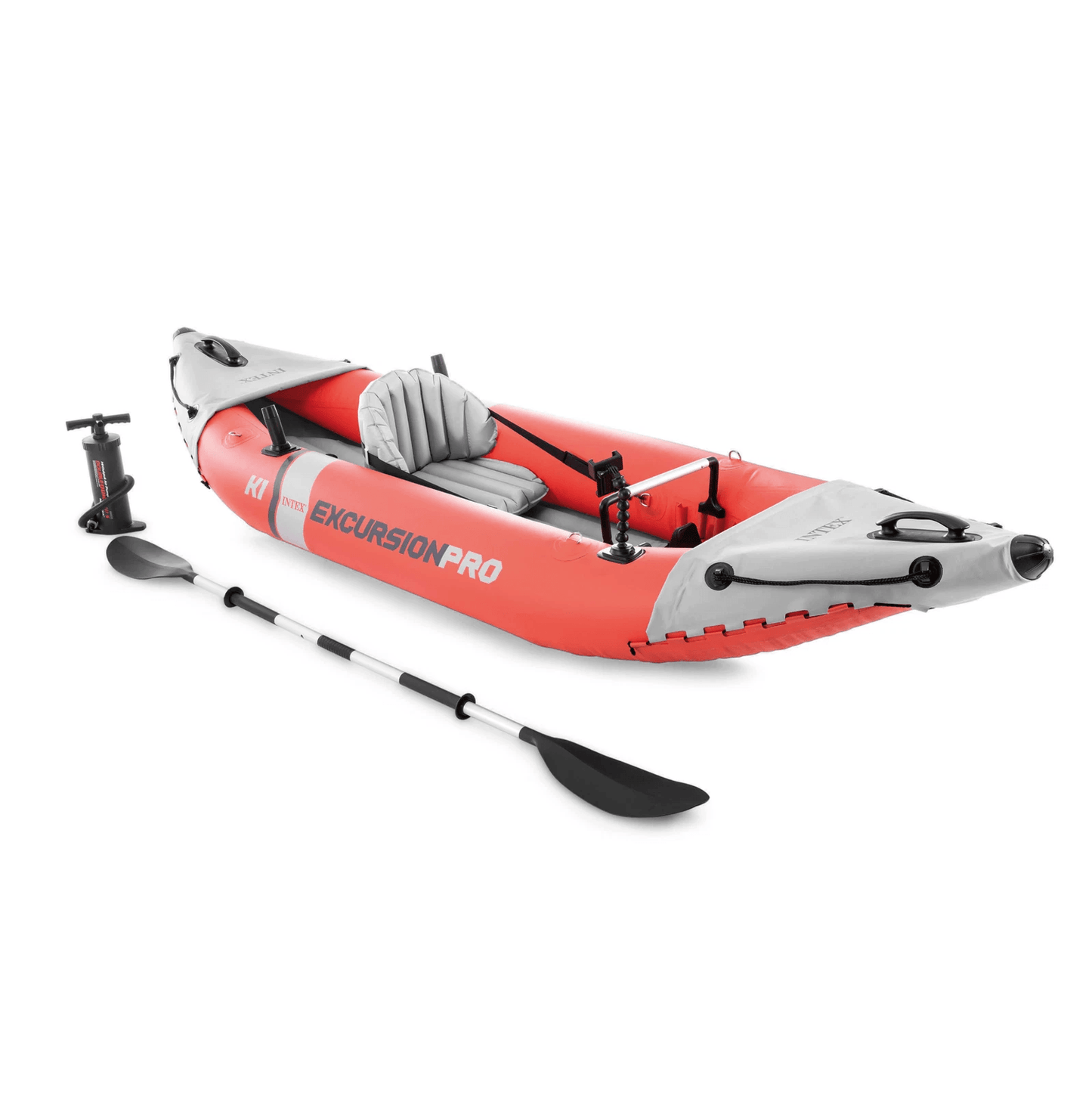Intex Excursion Pro Inflatable Kayak, Fishing Kayak with Oars, Pump & Rod Holders, Portable Vinyl Boat for Outdoor Sport