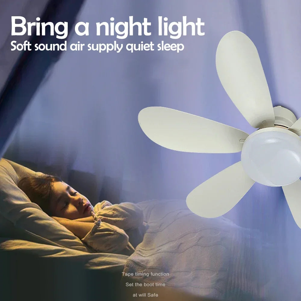 Smart LED Ceiling Fan Light E26 E27 Base 2040W with Wireless Remote and 3 Lighting Modes for Livin