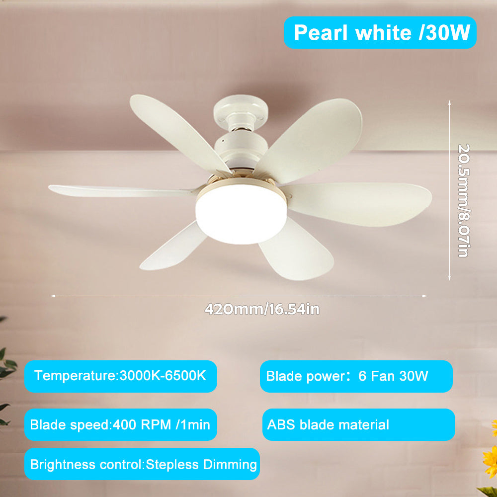 Smart LED Ceiling Fan Light E26 E27 Base 2040W with Wireless Remote and 3 Lighting Modes for Livin