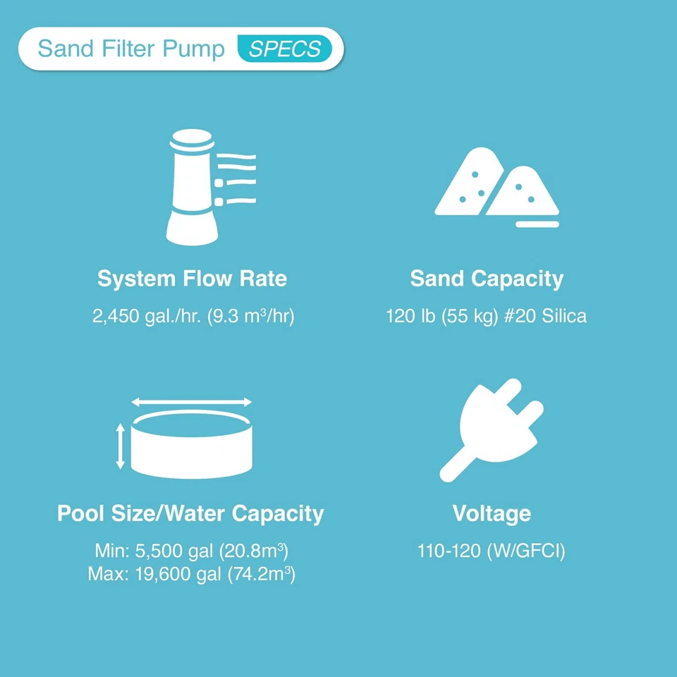 Intex Above Ground Pool Sand Filter Pump With Automatic Timer Reliable Sand Filtration System 2