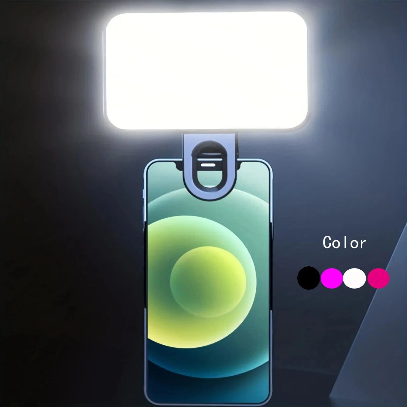 Rechargeable Mini Selfie Fill Light, 3 Modes Adjustable Brightness Clip-On for Smartphones, Laptops & Tablets