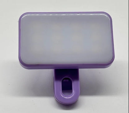 Rechargeable Mini Selfie Fill Light 3 Modes Adjustable Brightness ClipOn for Smartphones Laptops