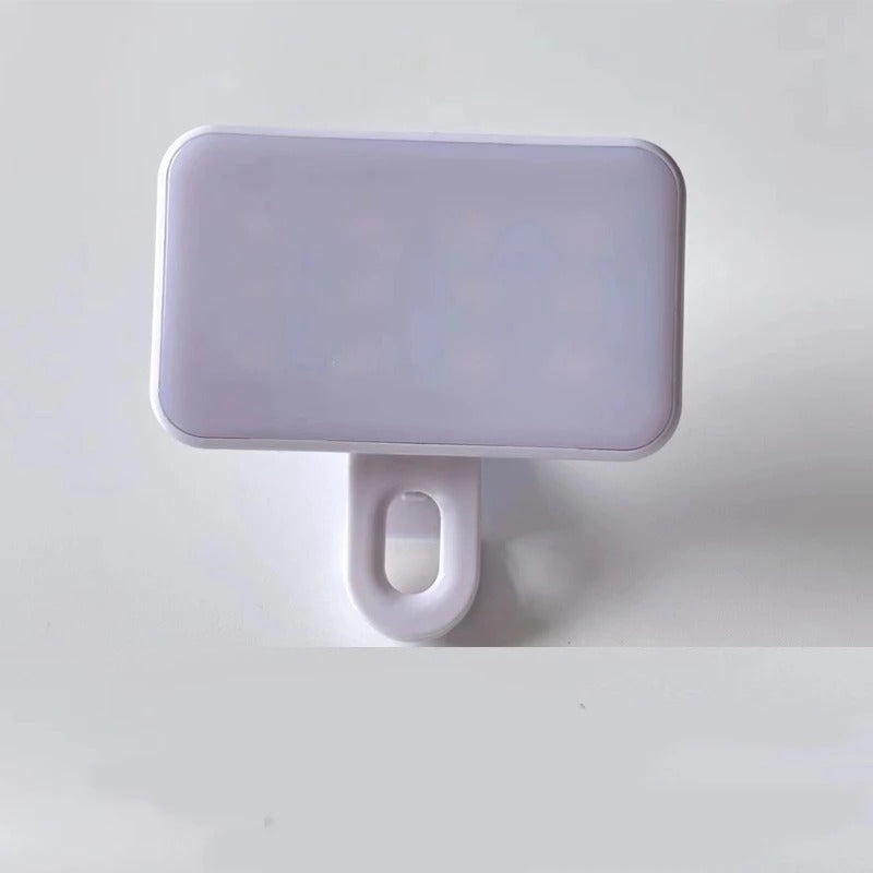 Rechargeable Mini Selfie Fill Light 3 Modes Adjustable Brightness ClipOn for Smartphones Laptops
