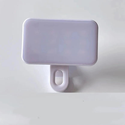 Rechargeable Mini Selfie Fill Light 3 Modes Adjustable Brightness ClipOn for Smartphones Laptops