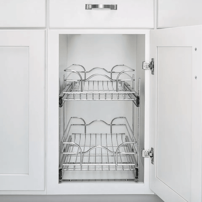 RevAShelf Kitchen Cabinet Pullout Shelf Organizer Bottom Mount SlideOut Storage Rack For Pots Pans  2