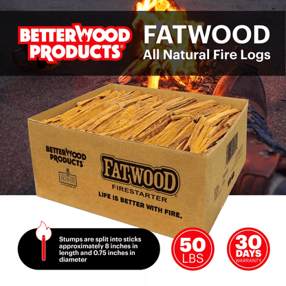 Better Wood Products Fatwood All Natural Fire Logs Eco Friendly Wood Fire Starter For Fireplace Cam 1