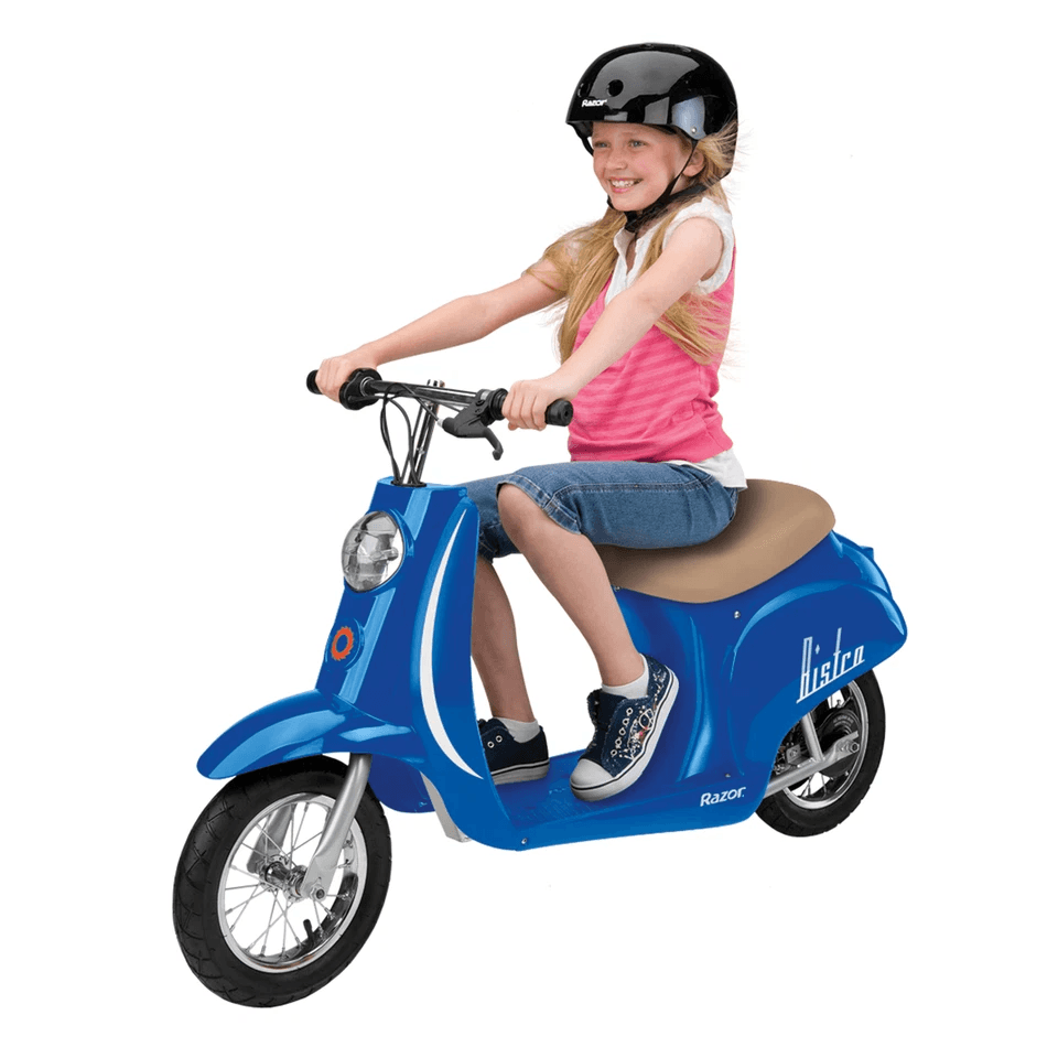 Razor Pocket Mod Miniature Euro Electric Kids Ride On Retro Scooter Vintage Style UnderSeat Storage 1