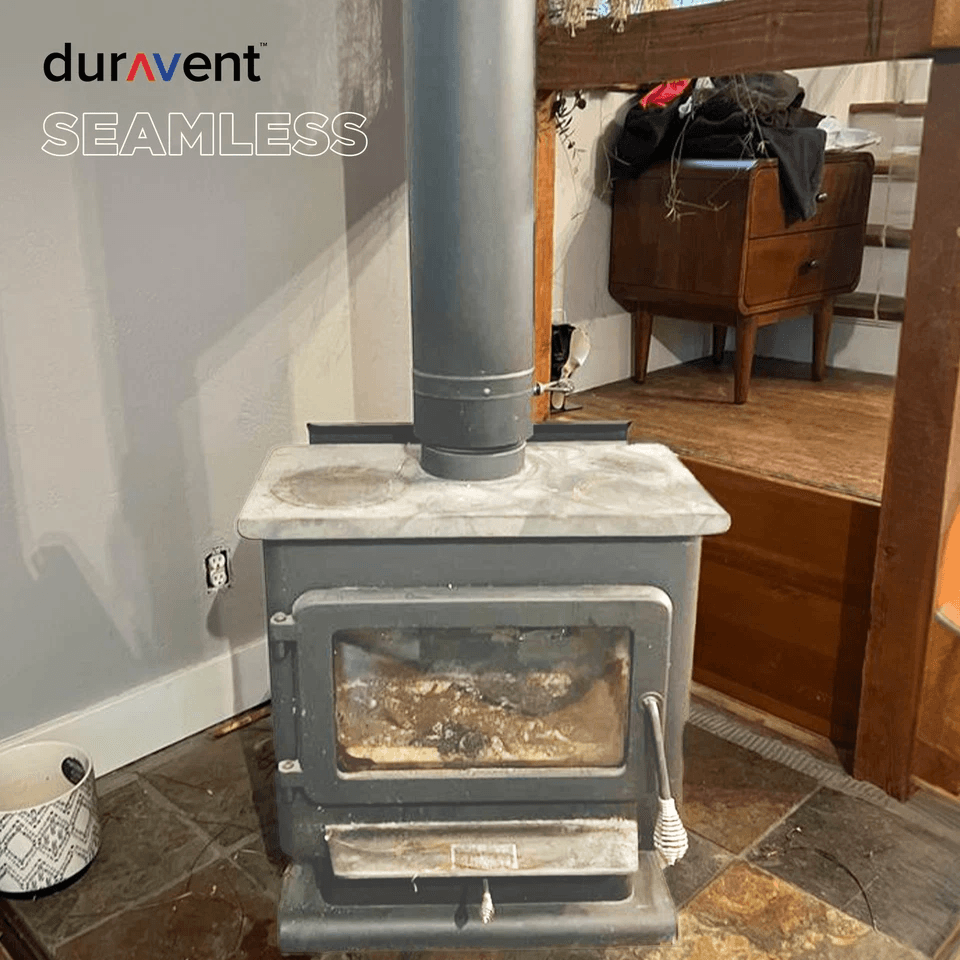 DuraBlack Stainless Steel Single Wall Stove Pipe HighQuality Wood Stove Vent Connector 3