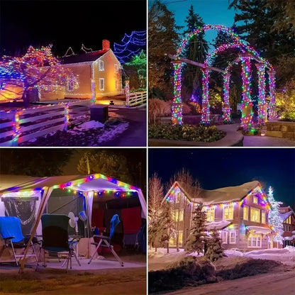 Solar Garden Fairy Lights 8 Modes Waterproof String Lights for Patio Trees  Christmas Decorations