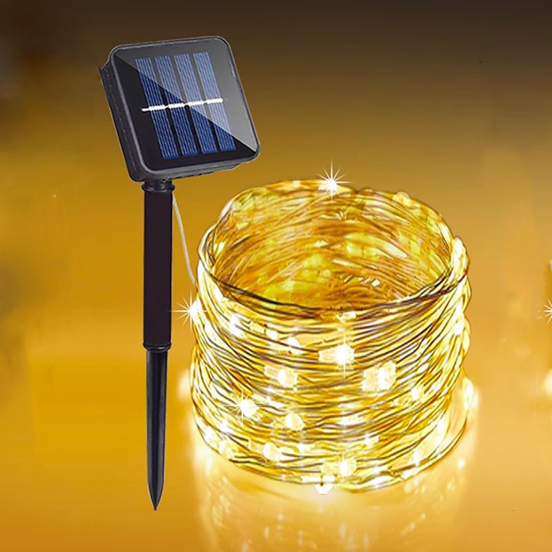 Solar Garden Fairy Lights, 8 Modes Waterproof String Lights for Patio, Trees & Christmas Decorations
