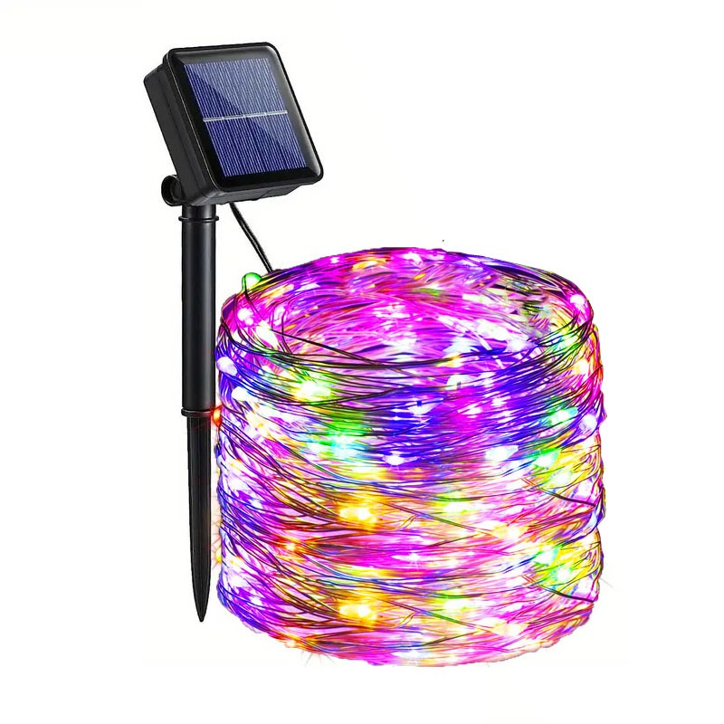 Solar Garden Fairy Lights 8 Modes Waterproof String Lights for Patio Trees  Christmas Decorations