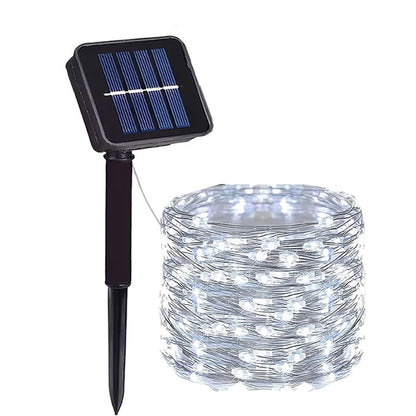 Solar Garden Fairy Lights 8 Modes Waterproof String Lights for Patio Trees  Christmas Decorations