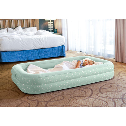 Intex Kids Travel Air Mattress Inflatable Bed With Raised Sides  Hand Pump Portable Toddler Sleep S 3