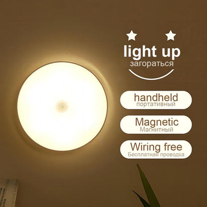 Motion Sensor LED Cabinet Light USB Rechargeable Wireless Magnetic Night Lamp for Emergency  Auto