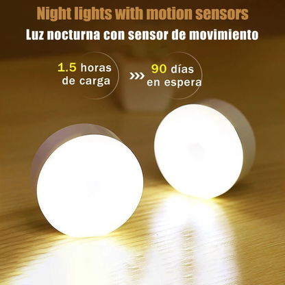 Motion Sensor LED Cabinet Light USB Rechargeable Wireless Magnetic Night Lamp for Emergency  Auto