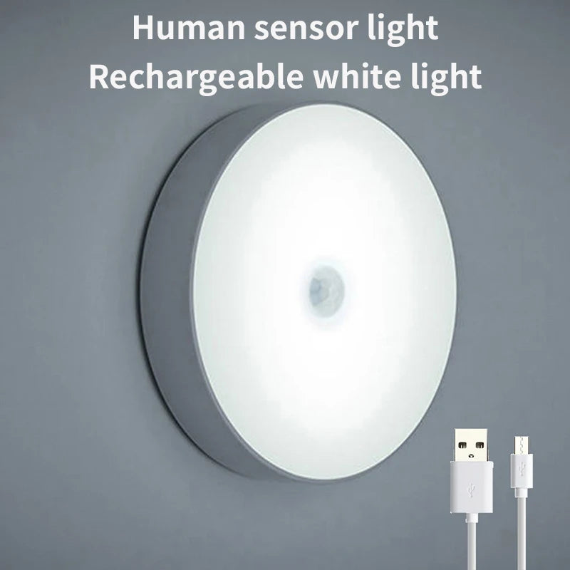Motion Sensor LED Cabinet Light USB Rechargeable Wireless Magnetic Night Lamp for Emergency  Auto