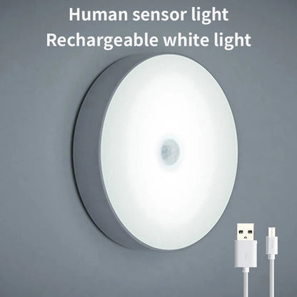 Motion Sensor LED Cabinet Light USB Rechargeable Wireless Magnetic Night Lamp for Emergency  Auto
