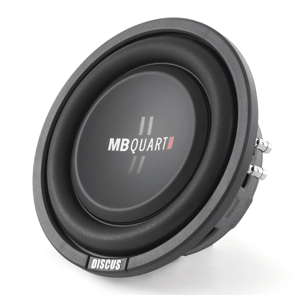 MB Quart Shallow Slim DVC Ohm Car Sub, Single Speaker, Low-Profile Subwoofer with Deep Bass & Durable Build