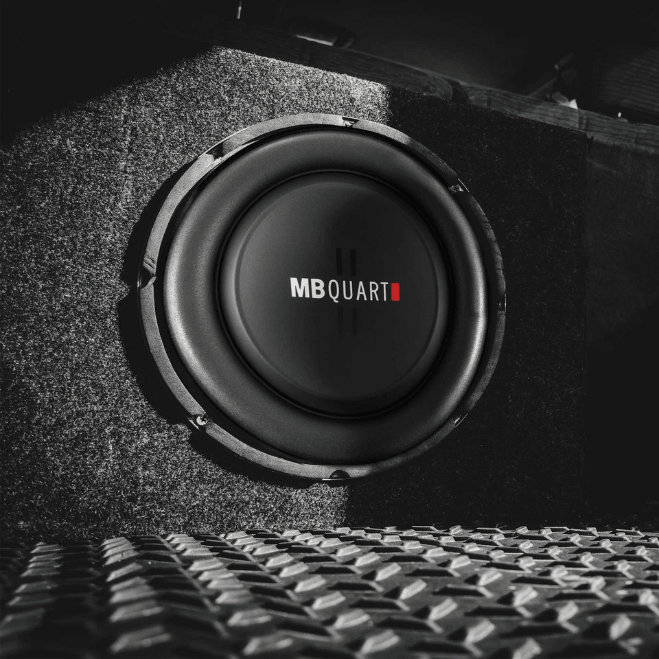 MB Quart Shallow Slim DVC Ohm Car Sub Single Speaker LowProfile Subwoofer With Deep Bass  Durable B