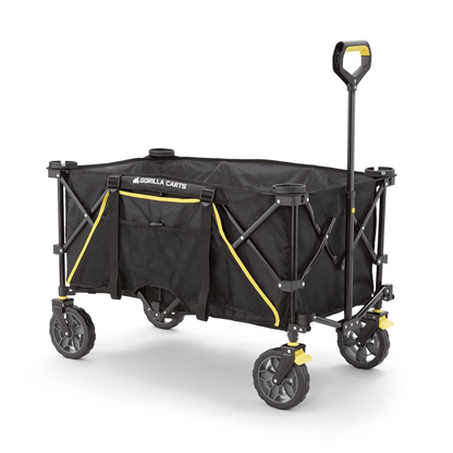 Gorilla Carts 7 Cu Ft Collapsible Outdoor Utility Wagon Oversize Bed Black  HeavyDuty Folding Garde 8