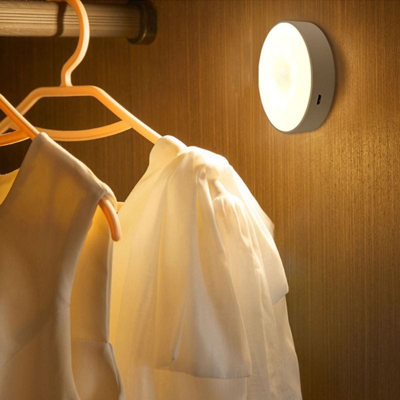Motion Sensor LED Cabinet Light, USB Rechargeable, Wireless Magnetic Night Lamp for Emergency & Automatic Lighting