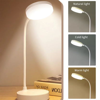 Portable LED Desk Lamp USB Plugin Table Light with 3 Color Stepless Dimming  Eye Protection for B