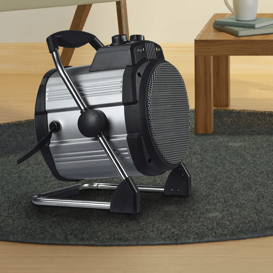 Geneva Industrial Portable Ceramic Heater With Setting Adjustable Thermostat Fan Compact Electric S 3