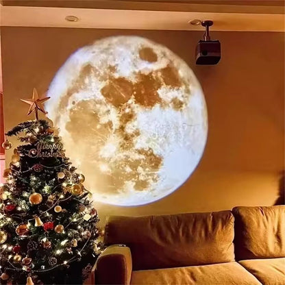 USB Planet Projection Night Light Earth  Moon Ceiling Atmosphere Lamp for Kids Bedroom Wall Decor