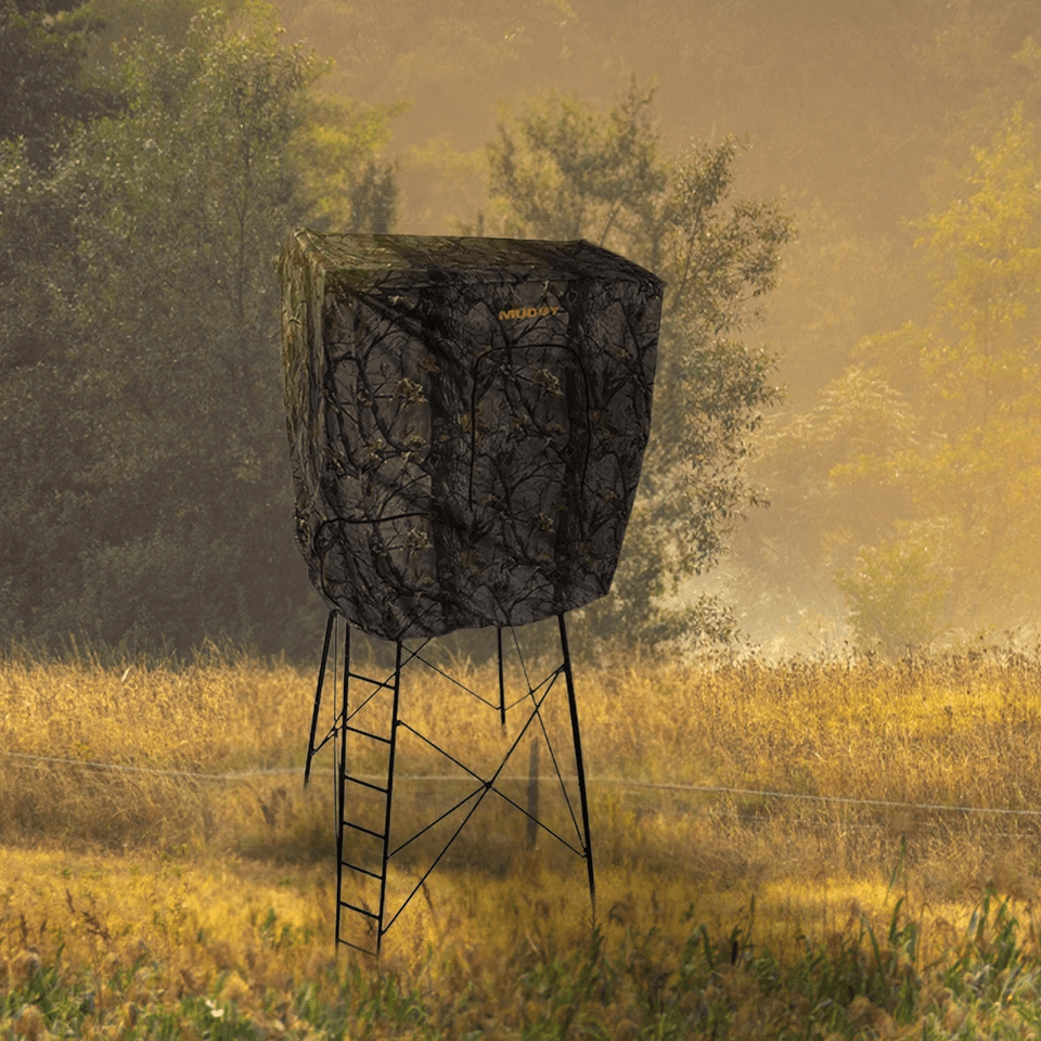 Muddy Steel Tall Quad Pod Hunting Blind Cover Camouflage Shelter For Outdoor Hunters With Waterproo 3