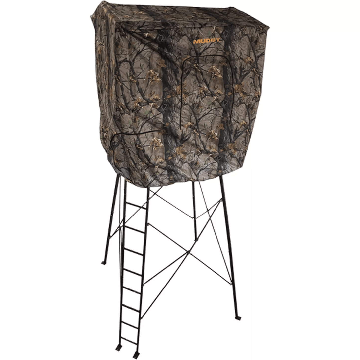 Muddy Steel Tall Quad Pod Hunting Blind Cover, Camouflage Shelter for Outdoor Hunters with Waterproof Fabric