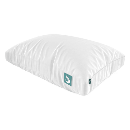 Bed Support Sleeping Pillow, Adjustable Queen Size with Microfiber Cover, Hypoallergenic & Cooling White Pillow