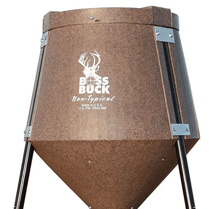 HeavyDuty Boss Buck Gravity Fed Tripod Feeder For Deer Protein  Corn Pellet Game Feeder With Adjust 4