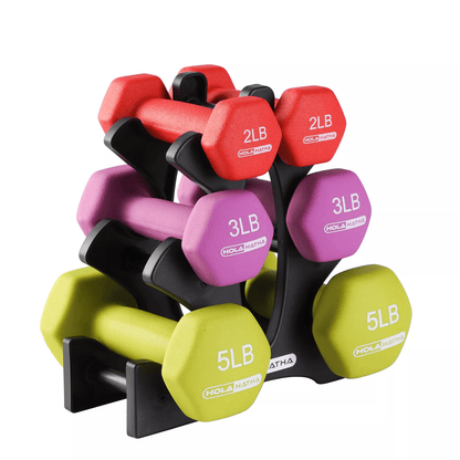 Dumbbell Free Hand Weight Set with Storage Rack, Ideal for Home Workouts