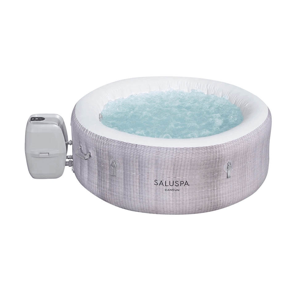Bestway SaluSpa Cancun AirJet Inflatable Hot Tub With Soothing Jets Gray Spa With Bubble Jets  Rapi 4
