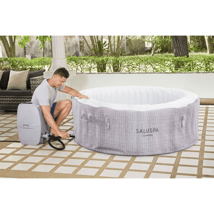 Bestway SaluSpa Cancun AirJet Inflatable Hot Tub With Soothing Jets Gray Spa With Bubble Jets  Rapi 1