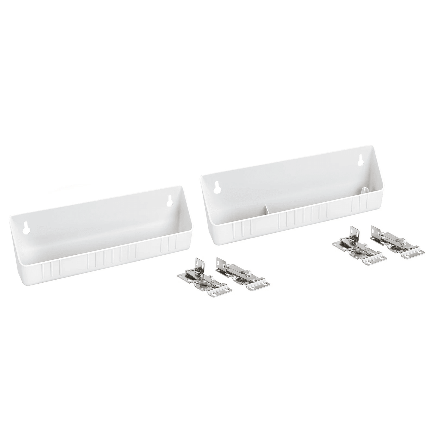 Kitchen Sink Front Tip-Out Trays, White, 2-Pack – Under Sink Storage Organizer with Hinges