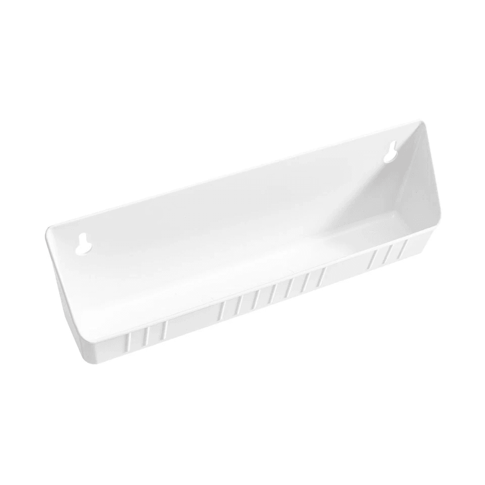 Kitchen Sink Front TipOut Trays White 2Pack  Under Sink Storage Organizer With Hinges 4