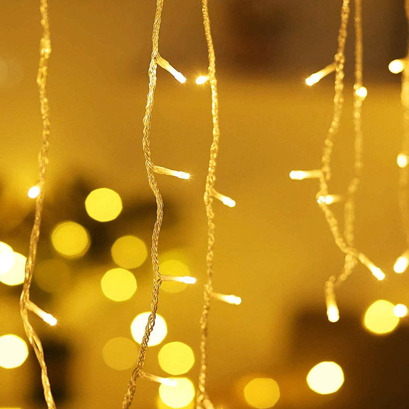 Outdoor LED Icicle String Lights 5M Christmas Garland Curtain Light for Garden Eaves Wedding  Pa