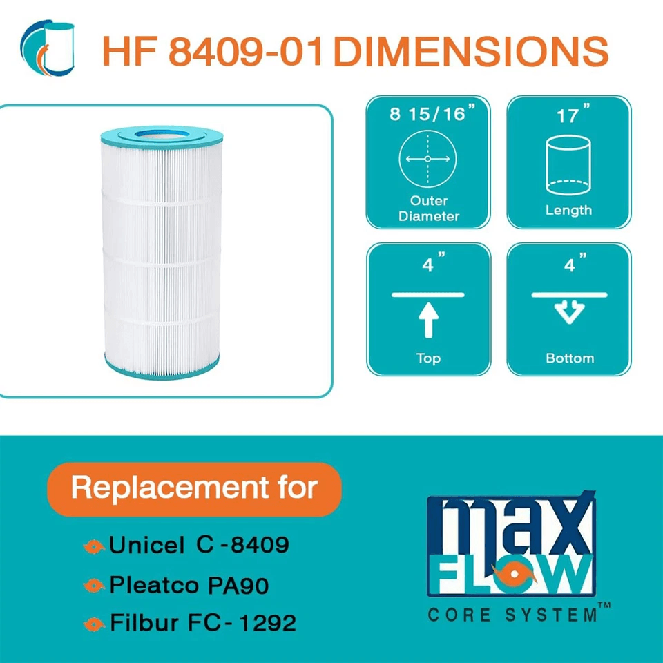 Hurricane Replacement Spa Filter Cartridge  Unicel Hayward  ProClean Hot Tub Pool Catridge Fliter 7