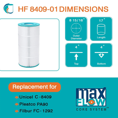 Hurricane Replacement Spa Filter Cartridge  Unicel Hayward  ProClean Hot Tub Pool Catridge Fliter 7
